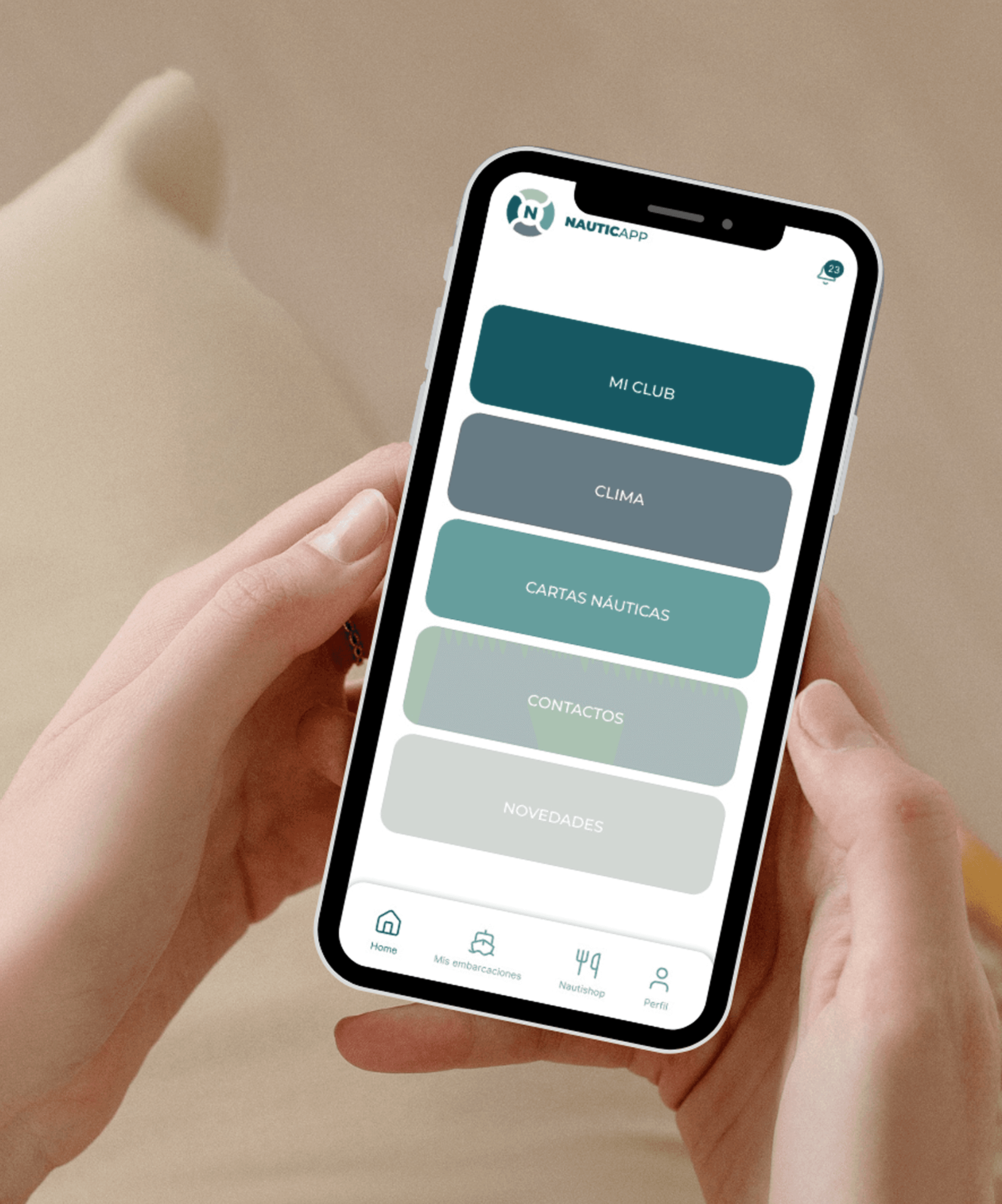 App NauticApp en uso